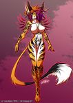  amara_mbhali breasts feline female horn hybrid lion looking_at_viewer nude solo t0pf0x 