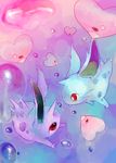  bad_pixiv_id claws couple eye_contact gen_1_pokemon gen_3_pokemon heart horn looking_at_another luvdisc nidoran no_humans pointy_ears pokemon pokemon_(creature) red_eyes sexual_dimorphism underwater viu 