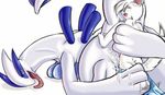  anthro anthro_on_feral bestiality breasts canine cum drooling duo female feral fox from_behind interspecies l1zardman lugia male mammal nintendo penetration plain_background pok&#233;mon pok&#233;philia pok&eacute;mon pussy saliva sex size_difference straight tongue tongue_out video_games white_background 