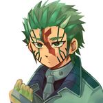  1boy green_eyes green_hair ivan_(terra_formars) ivan_perepelkin ivan_perepelkina scar short_hair solo terra_formars uniform 