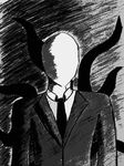  faceless monochrome necktie slenderman source_request suit tentacle 