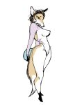  2025 anthro backless_clothing backless_leotard barefoot big_breasts biped black_body black_ears black_eyebrows black_fur black_hair black_markings black_nose breasts canid canine closed_smile clothed clothed_anthro clothed_female clothing dark_body dark_fur dark_hair digital_drawing_(artwork) digital_media_(artwork) eyebrows eyelashes feet female fox full-length_portrait fur fur_tuft hair hi_res iris leg_markings leotard light_body light_fur long_eyelashes long_legs looking_at_viewer mammal markings mole_(marking) mouth_closed multicolored_body multicolored_clothing multicolored_fur multicolored_leotard orange_eyes pointy_ears portrait prick_ears pupils short_hair simple_background smile smiling_at_viewer snout socks_(marking) solo sori0414 standing tail tan_body tan_fur tan_tail thick_thighs three-quarter_view tuft two_tone_inner_ear two_tone_tail white_background white_body white_fur white_sclera white_tail wide_hipped_anthro wide_hipped_female wide_hips 