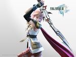  final_fantasy final_fantasy_xiii lightning sword weapon white 