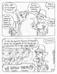 anthro applejack_(mlp) back_wings black_and_white bottomwear circe_(artist) clothed clothed_anthro clothed_male clothing coat comic cowboy_hat cowgirl_outfit cutie_mark detective dialogue earth_pony english_text equid equine female fluffy fluffy_hair freckled_face freckles friendship_is_magic fully_clothed fully_clothed_anthro fully_clothed_male group hair hasbro hat headgear headwear horn horse inspector_jacques_clouseau male mammal monochrome my_little_pony mythological_creature mythological_equine mythology necktie pegasus pink_panther_(series) pinkie_pie_(mlp) pony poofy_hair rainbow_dash_(mlp) shorts skirt spandex spandex_clothing spandex_shorts speech_bubble surprised surprised_look sweater sweater_vest text tight_bottomwear tight_clothing tight_shorts topwear trenchcoat twilight_sparkle_(mlp) unicorn_horn vest winged_unicorn wings