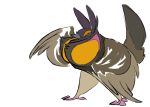  2016 3_toes avian beak biped bird black_eyes brown_feathers brown_tail brown_wings claws crest dewlap dewlap_(feature) digital_drawing_(artwork) digital_media_(artwork) eyebrows feather_tuft feathered_crest feathered_wings feathers feral full-length_portrait greater_prairie_chicken grey_beak grey_feathers grouse jamminbison male markings multicolored_feathers multicolored_skin neck_tuft orange_feathers orange_markings orange_skin pink_skin portrait prairie_chicken simple_background smile smirk smug solo standing tail_feathers talons toe_claws toes toony tuft two_tone_skin two_tone_wings vocal_sac white_background white_feathers white_wings winged_arms wings 