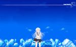  angel_beats! blue clouds etou seifuku sky tachibana_kanade tenshi 