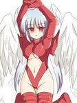  :o angel_wings arm_strap arms_up bangs blush boots breasts chestnut_mouth feathers final_fantasy final_fantasy_tactics gloves groin head_wings highleg highleg_leotard kneeling leotard long_hair looking_at_viewer low_twintails medium_breasts navel navel_cutout red_eyes red_footwear red_legwear red_leotard ry signature silver_hair simple_background solo thigh_boots thigh_gap thigh_strap thighhighs turtleneck twintails ultima_(fft) underboob underboob_cutout very_long_hair white_background wings 