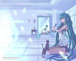 angel cat feathers hatsune_miku violin vocaloid wings 