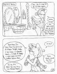 alcohol anthro bathtub beverage big_butt black_and_white blush blush_lines boutique breasts butt champagne circe_(artist) clothing comic cutie_mark dialogue english_text equid equine female friendship_is_magic hasbro horn lingerie mammal mirror monochrome my_little_pony mythological_creature mythological_equine mythology nightgown panties rarity_(mlp) solo speech_bubble text thick_thighs traditional_media_(artwork) translucent translucent_clothing translucent_lingerie underwear unicorn unicorn_horn wood_barrel