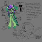 :3 anthro brain cute_fangs english_text fangs gastropod genitals glistening glistening_eyes hi_res intersex mollusk nipples organs ovipositor_penis pawpads paws puppydirt smile snail snuppy solo teeth text vulva