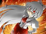  bangs fujiwara_no_mokou highres pants red_eyes solo suspenders touhou tsuki_wani white_hair 