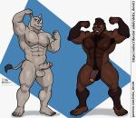 2025 5_toes abs abstract_background anthro ape arm_above_head artist_logo artist_name balls biceps big_balls big_chest big_muscles big_penis biped black_body black_fur body_hair broad_shoulders brock_weston brown_body brown_eyes brown_fur brown_hair calf_muscles cheek_tuft chest_tuft crotch_tuft delta_dewitt duo erection facial_horn facial_tuft feet fingers fist flexing flexing_bicep flexing_both_biceps forearm_muscles foreskin fur fur_hair genitals gorilla green_eyes grey_body grey_horn grey_skin hair half-erect haplorhine happy_trail hi_res horn humanoid_feet humanoid_genitalia humanoid_penis jaron_bellows logo looking_at_another looking_at_partner looking_at_partner's_penis male male/male mammal multicolored_body multicolored_fur muscular muscular_anthro muscular_male nipples nose_horn nude patreon pecs penis pink_nipples plantigrade planting pose presenting primate pubes quads retracted_foreskin rhinoceros serratus shaded simple_background smile snout standing stocky subscribestar tail tail_tuft teeth text thick_limbs thick_thighs toes toothy_smile triceps tuft url vein veiny_penis wide_stance