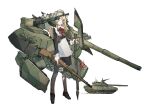  apron bardiche_(weapon) blonde_hair blue_eyes frider gun highres holding holding_gun holding_polearm holding_weapon maid maid_apron maid_headdress mecha_musume neckerchief nsv personification polearm red_neckerchief t-80_(personification) thighhighs torn_clothes torn_thighhighs vehicle_and_personification war_thunder weapon 