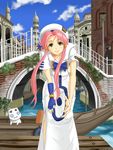  aria aria_pokoteng boat green_eyes hair_tubes hat highres long_hair mizunashi_akari pink_hair sidelocks solo taono_kinoko watercraft 