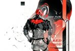  ass back bat_signal batman_(series) batman_symbol black_bodysuit black_gloves bodysuit brown_jacket dc_comics facing_away from_behind gloves grey_bodysuit guoba7777 jacket jason_todd looking_back male_focus mask muscular muscular_male open_clothes pants red_hood_(dc) red_hood_and_the_outlaws red_mask superhero_costume taut_bodysuit two-tone_bodysuit 