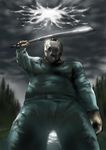  friday_the_13th highres hockey_mask jason_voorhees machete male_focus solo tsuki_wani 