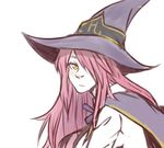 blazblue blazblue_phase_0 cape hair_over_one_eye hat konoe_a_mercury long_hair lowres pink_hair simonadventure solo upper_body witch_hat yellow_eyes 