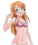  bikini blue_eyes braces breasts grundy hair_ornament hairclip highres kousaka_kirino long_hair navel orange_hair ore_no_imouto_ga_konna_ni_kawaii_wake_ga_nai small_breasts smile solo swimsuit 