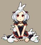  1girl :o bunny limei m._beatriz_garcia red_eyes short_hair white_hair yousei 