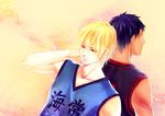  aomine_daiki bad_id bad_pixiv_id basketball basketball_uniform blonde_hair blue_hair dark_skin dark_skinned_male kise_ryouta kuroko_no_basuke kuroko_tetsuya lammmbda male_focus multiple_boys sportswear yellow_eyes 