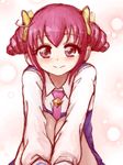  blush hoshizora_miyuki looking_at_viewer nanairogaoka_middle_school_uniform necktie pink_neckwear precure school_uniform short_hair smile smile_precure! solo yuucho 