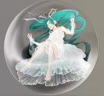  aqua_hair dress floating gown green_hair hatsune_miku long_hair pipikuro solo twintails vocaloid white_dress 