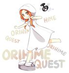  1girl artist_name bleach bleach:_the_thousand-year_blood_war blush_stickers character_name cloak inoue_orihime looking_at_viewer orange_eyes orange_hair quiss_(fanyy) smile solo 