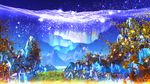  3d grass landscape leaves original scenic sky stars y-k 