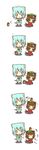  &gt;_&lt; 5koma :d ^_^ animal animal_ears animal_on_head bird bird_on_head blue_hair brown_hair cat_ears cat_tail chen chibi closed_eyes comic crossed_bandaids flying_sweatdrops happy hat hestia_(neko_itachi) multiple_girls mystia_lorelei mystia_lorelei_(bird) on_head open_mouth sitting sitting_on_head sitting_on_person smile tail tatara_kogasa tears touhou trembling wings |_| 