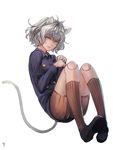  animal_ears bryanth cat_ears cat_tail doll_joints highres hunter_x_hunter neferpitou short_hair solo tail white_hair 