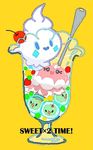  cherry dusidon food fruit ice_cream icecream jellicent pokefood pokemon solosis vanillite yoshikawa_(pixiv_530114) 
