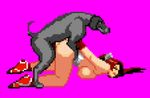  1girl all_fours animated animated_gif bent_over bestiality breasts dog doggystyle fatal_fury king_of_fighters large_breasts lowres neo_geo nude sex shiranui_mai snk top-down_bottom-up vaginal 
