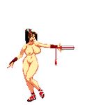  animated animated_gif bouncing_breasts breasts fan fatal_fury king_of_fighters kof lowres nipples nude pixel_art ponytail shiranui_mai snk sprite uncensored 
