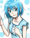  bad_id bad_pixiv_id blue_eyes blue_hair casual collarbone duralu500 hair_ornament hairclip mahou_shoujo_madoka_magica miki_sayaka short_hair smile solo 