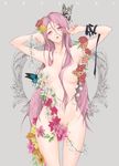  bad_id bad_pixiv_id bug butterfly censored convenient_censoring flower highres insect kuroko_no_basuke long_hair momoi_satsuki nude pink_hair q-xxx-d 