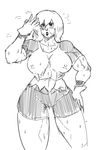  1girl breasts large_breasts lemonfont muscle muscles nintendo pokemon 