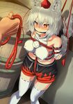  animal_ears bondage inubashiri_momiji inumimi nokishita_kumoemon tail thighhighs touhou 