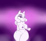  2019 anthro at big_breasts breasts caprine collaboration female furbrony goat looking_at_viewer mammal nipples nude purple_eyes shehaveboththings shehaveboththings_(artist) solo toriel undertale video_games 
