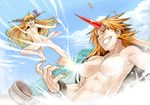  censored horns hoshiguma_yuugi ibuki_suika naked phenne touhou 