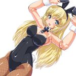  :d altrene animal_ears armpits blonde_hair blue_eyes blush breasts bunny_ears bunny_tail bunnysuit busou_shinki cleavage dd_(ijigendd) detached_collar doll_joints fake_animal_ears fishnet_pantyhose fishnets large_breasts long_hair open_mouth pantyhose smile solo tail wrist_cuffs 