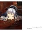  antique_cannon closed_eyes dress figure flower frills hairband lamp long_hair moruga picture_(object) room rozen_maiden silver_hair sleeping solo suigintou table toy 