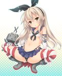  :o anchor anchor_hair_ornament black_panties blonde_hair blush boots breasts cameltoe elbow_gloves gloves green_eyes grey_footwear hair_ornament hairband highleg highleg_panties kantai_collection lifebuoy long_hair looking_at_viewer navel panties rensouhou-chan ryo shimakaze_(kantai_collection) skirt small_breasts solo spread_legs squatting striped striped_legwear thighhighs torn_clothes torn_legwear underwear white_gloves 