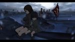  blonde_hair blue_eyes boots bottle brown_hair emblem flag girls_und_panzer ground_vehicle highres jacket katyusha kv-1 kv-2 letterboxed long_hair marshan military military_uniform military_vehicle motor_vehicle multiple_girls nina_(girls_und_panzer) nonna pravda_(emblem) pravda_military_uniform short_hair short_jumpsuit skirt snow t-34 tank uniform winter 