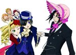  ciel_phantomhive elizabeth_ethel_cordelia_midford kuroshitsuji maylene_(kuroshitsuji) official_art sebastian_michaelis tanaka 