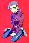  bad_id bad_pixiv_id freckles green_eyes jojo_no_kimyou_na_bouken male_focus purple_hair scp12022n solo vinegar_doppio 