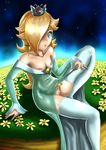  blonde_hair blue_eyes breasts nipples pussy rosalina_(mario) shadbase super_mario_bros. super_mario_galaxy thighhighs 