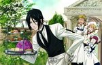  finnian kuroshitsuji maid maid_uniform maylene_(kuroshitsuji) official_art sebastian_michaelis 