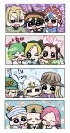  >_< 4girls 6+boys beanie black_eyes black_hair blonde_hair blue_eyes blush_stickers boyoyoyooooonn braid braided_bun brown_eyes brown_hair closed_eyes commentary_request diego_brando double_bun dreadlocks ermes_costello facial_hair foo_fighters_(jojo) green_eyes green_hair guido_mista gyro_zeppeli hair_bobbles hair_bun hair_ornament hair_through_headwear hat headband heart higashikata_josuke_(jojolion) highres hirose_yasuho johnny_joestar jojo_no_kimyou_na_bouken jojolion kujo_jolyne long_hair looking_at_viewer low_twintails mamezuku_rai multicolored_hair multiple_boys multiple_girls narancia_ghirga necktie no_mouth open_mouth pannacotta_fugo pink_hair puff_of_air purple_eyes pushing_away sailor_collar sailor_hat sharp_teeth short_hair smile steel_ball_run stone_ocean sweater teeth translation_request twin_braids twintails ushanka v v-shaped_eyebrows vento_aureo 