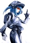  armor blue_hair kawashiro_nitori science_fiction solo touhou tsurukame two_side_up 