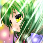  clannad green_hair ibuki_fuuko long_hair solo wara_p yellow_eyes 